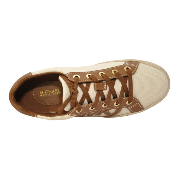 Michael Kors Poppy Espadrille Lace-Up Canvas Sneaker Light Cream Nib - Picture 6 of 7